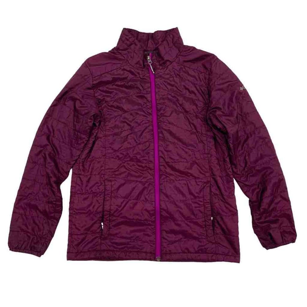 Columbia Girls Omni Shade insulated quilted Jacket dark purple L zipper pockets